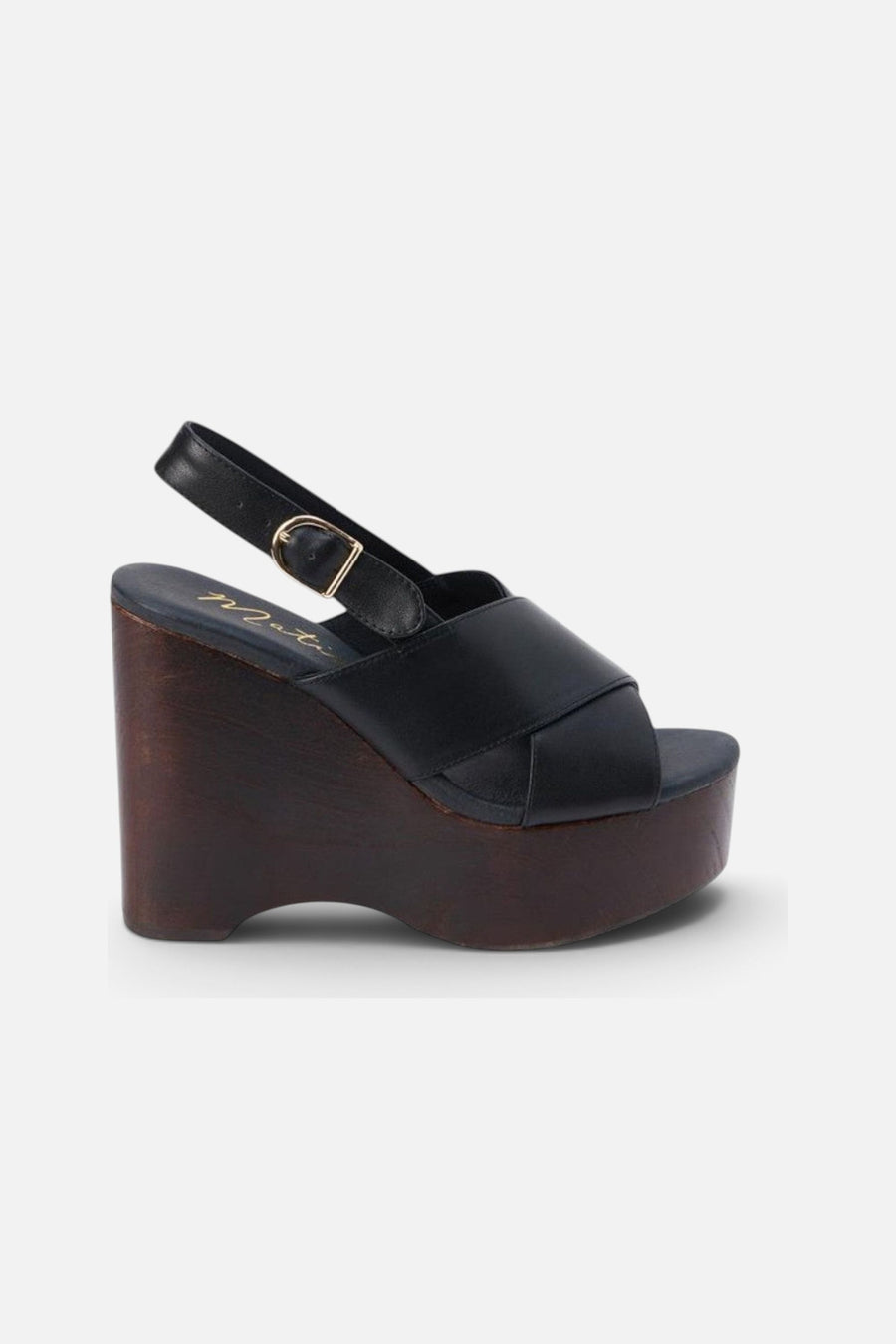 Matisse Fox Platform Sandal in Black – side view