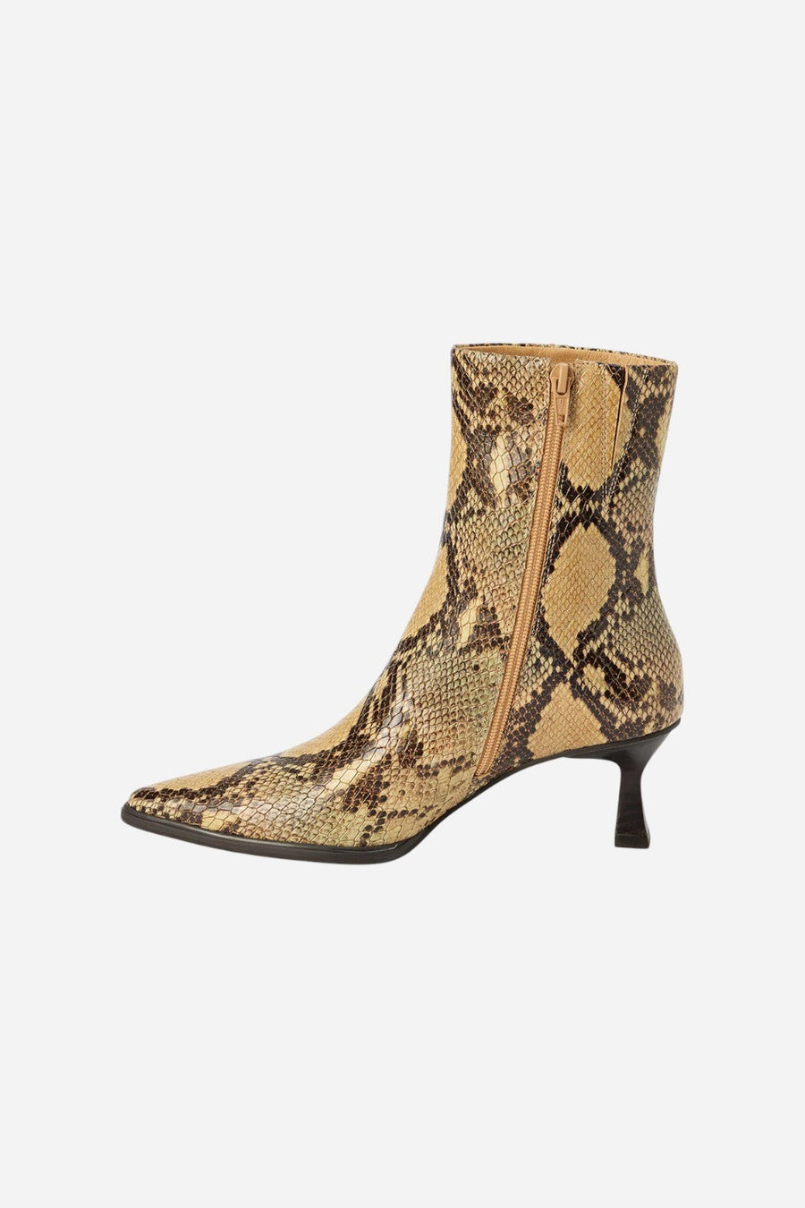 Matisse Gabbie Ankle Boot in Tan Snake – back view