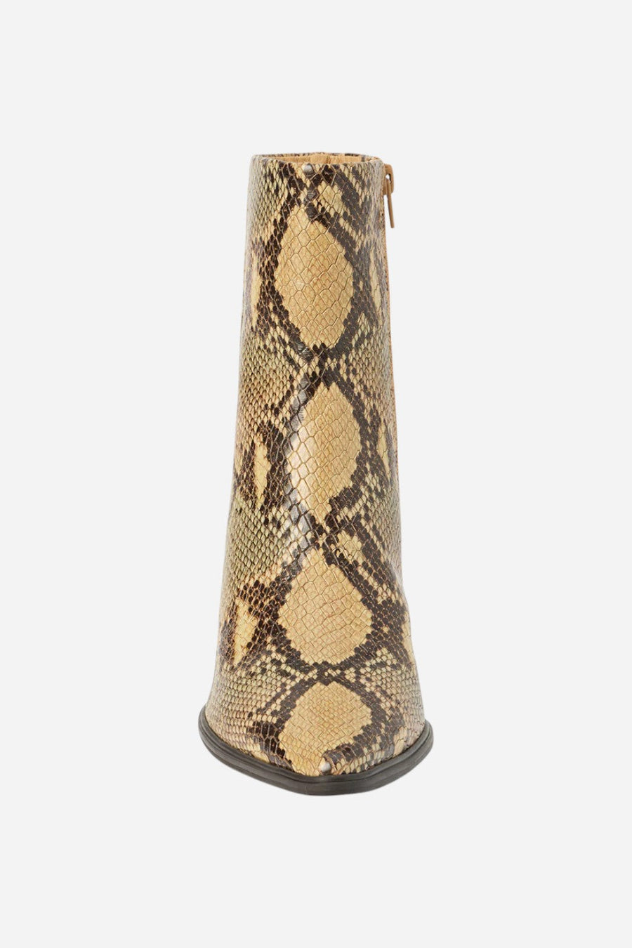 Matisse Gabbie Ankle Boot in Tan Snake – detail