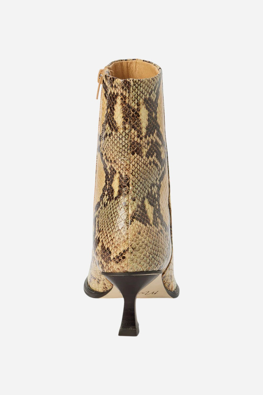Matisse Gabbie Ankle Boot in Tan Snake – flat lay