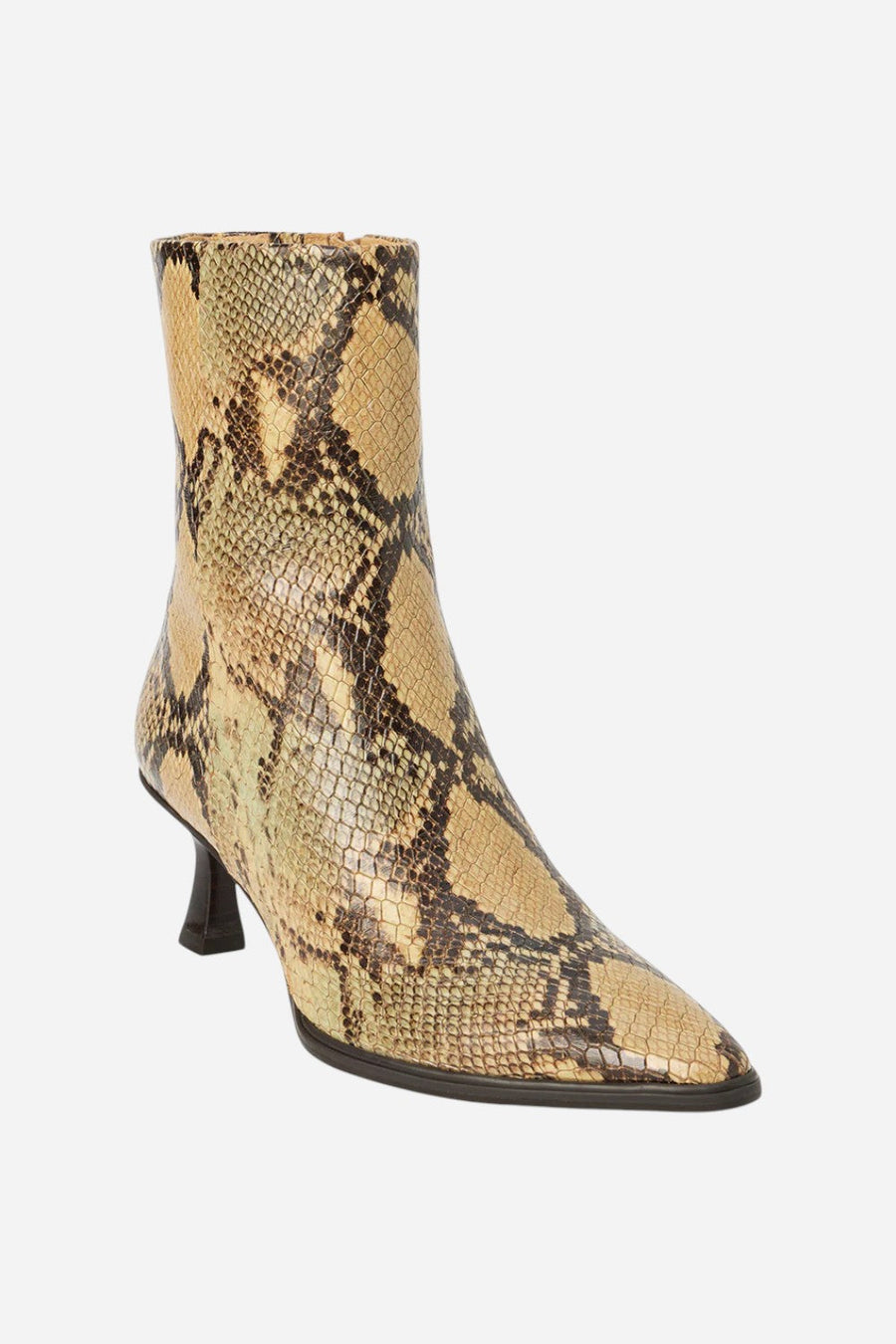 Matisse Gabbie Ankle Boot in Tan Snake – side view