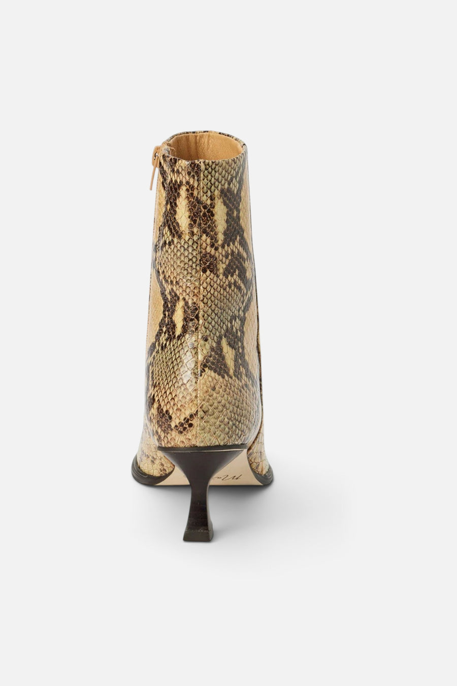 Matisse Gabbie Ankle Boot in Tan Snake – side view
