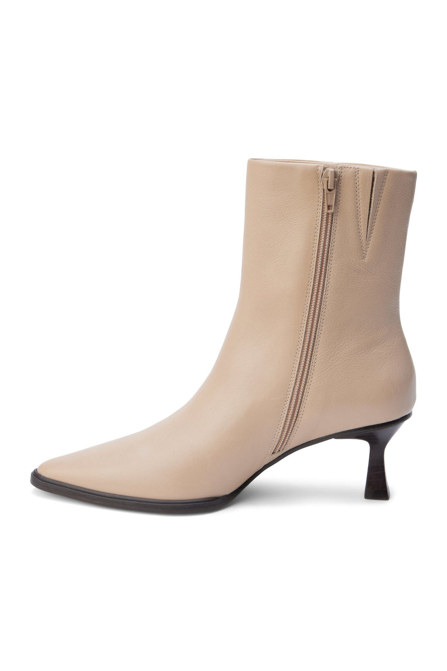 Matisse Gabbie Ankle Booties in Beige – back view