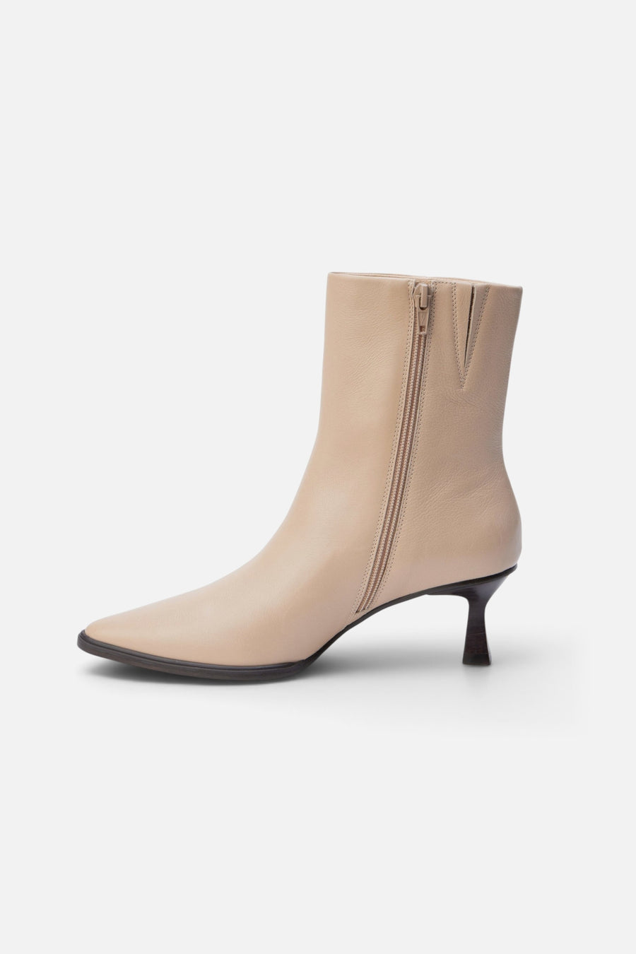 Matisse Gabbie Ankle Booties in Beige – side view