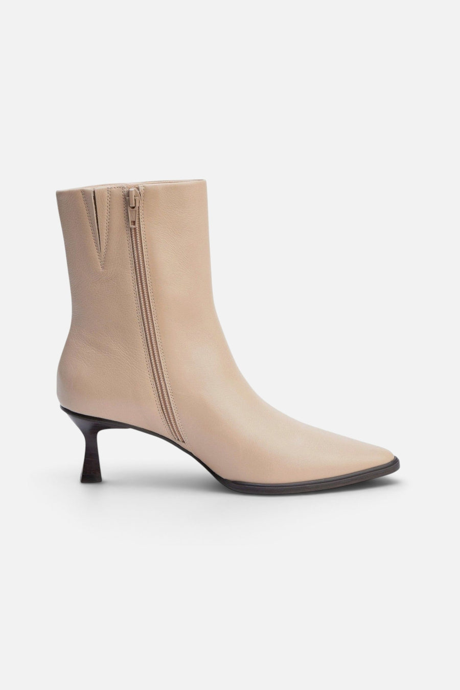 Matisse Gabbie Ankle Booties in Beige – side view