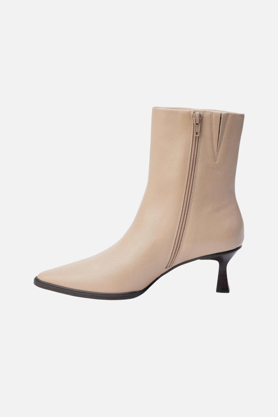 Matisse Gabbie Ankle Booties in Beige – side view
