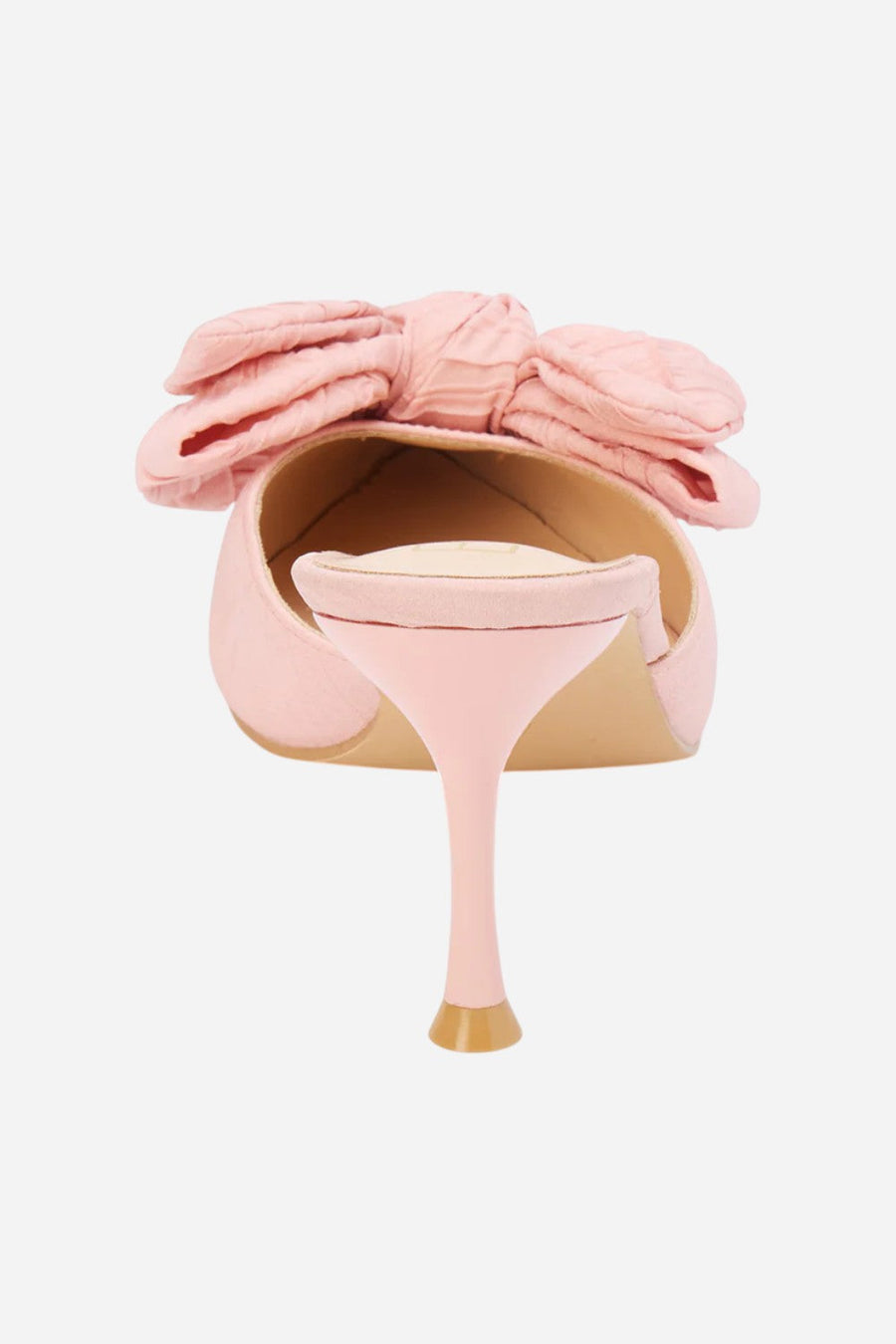 Matisse Goldie Heeled Mule in Pink – flat lay