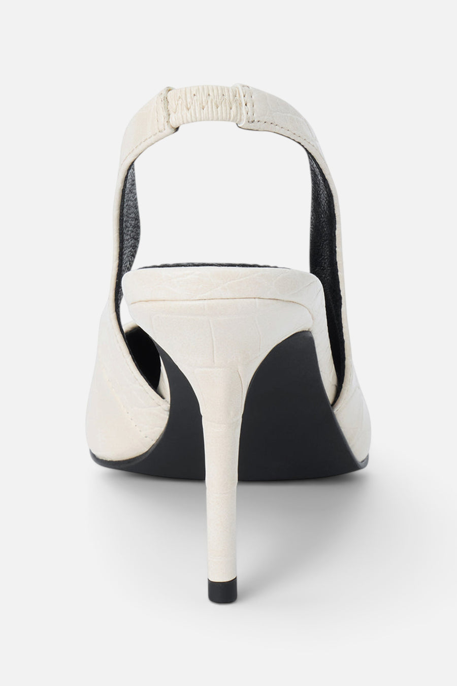 Matisse Jacob Slingback Heel in Bone Croc – back view