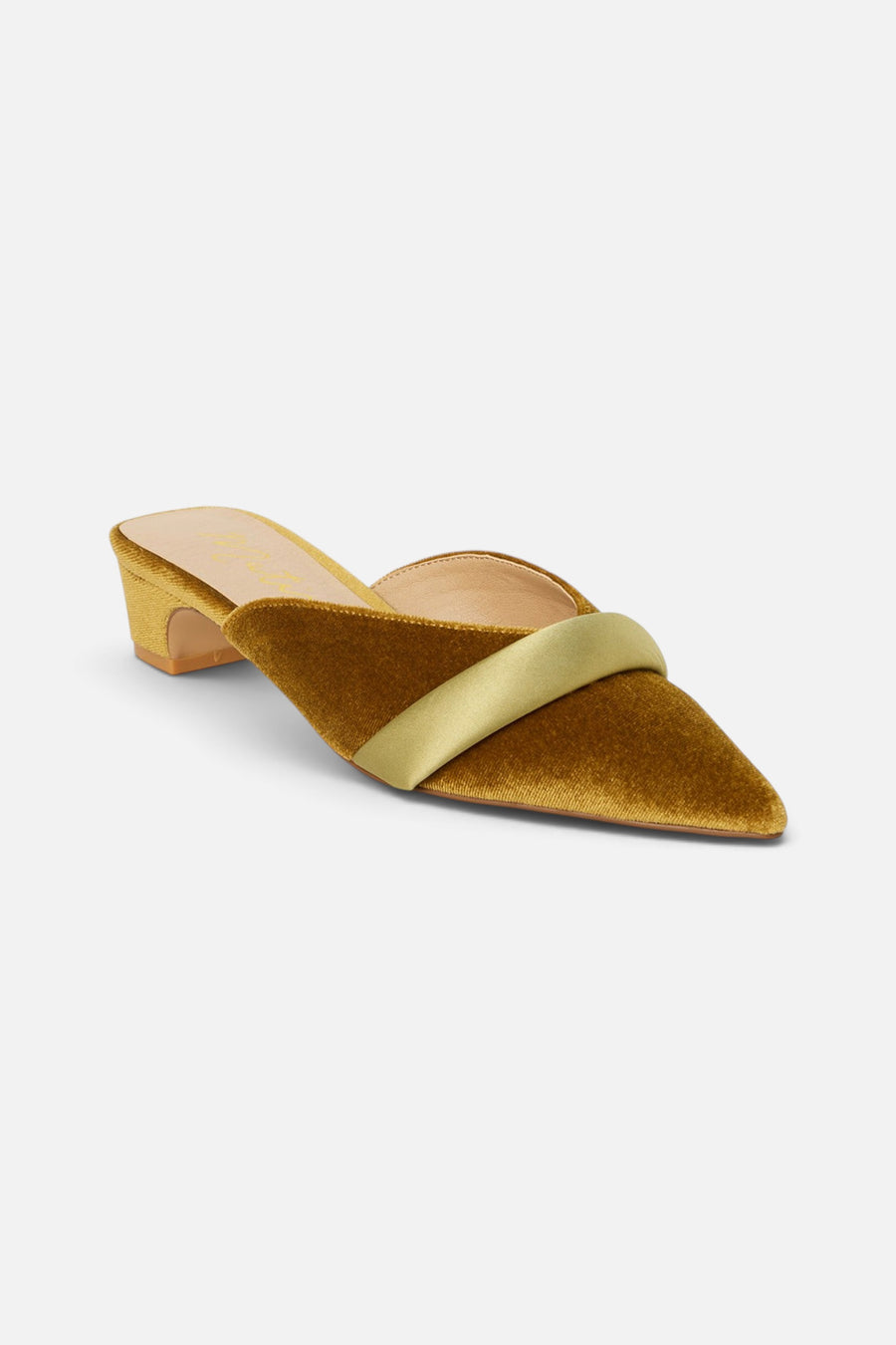 Matisse Kellan Kitten Heeled Mule in Chartreuse – side view