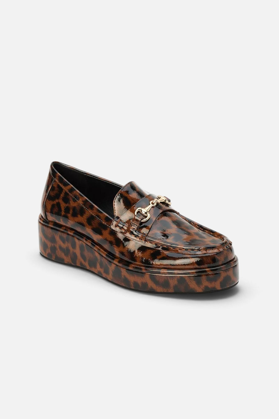 Matisse Kimbra Slip-On Loafer in Brown Leopard – three-quarter view