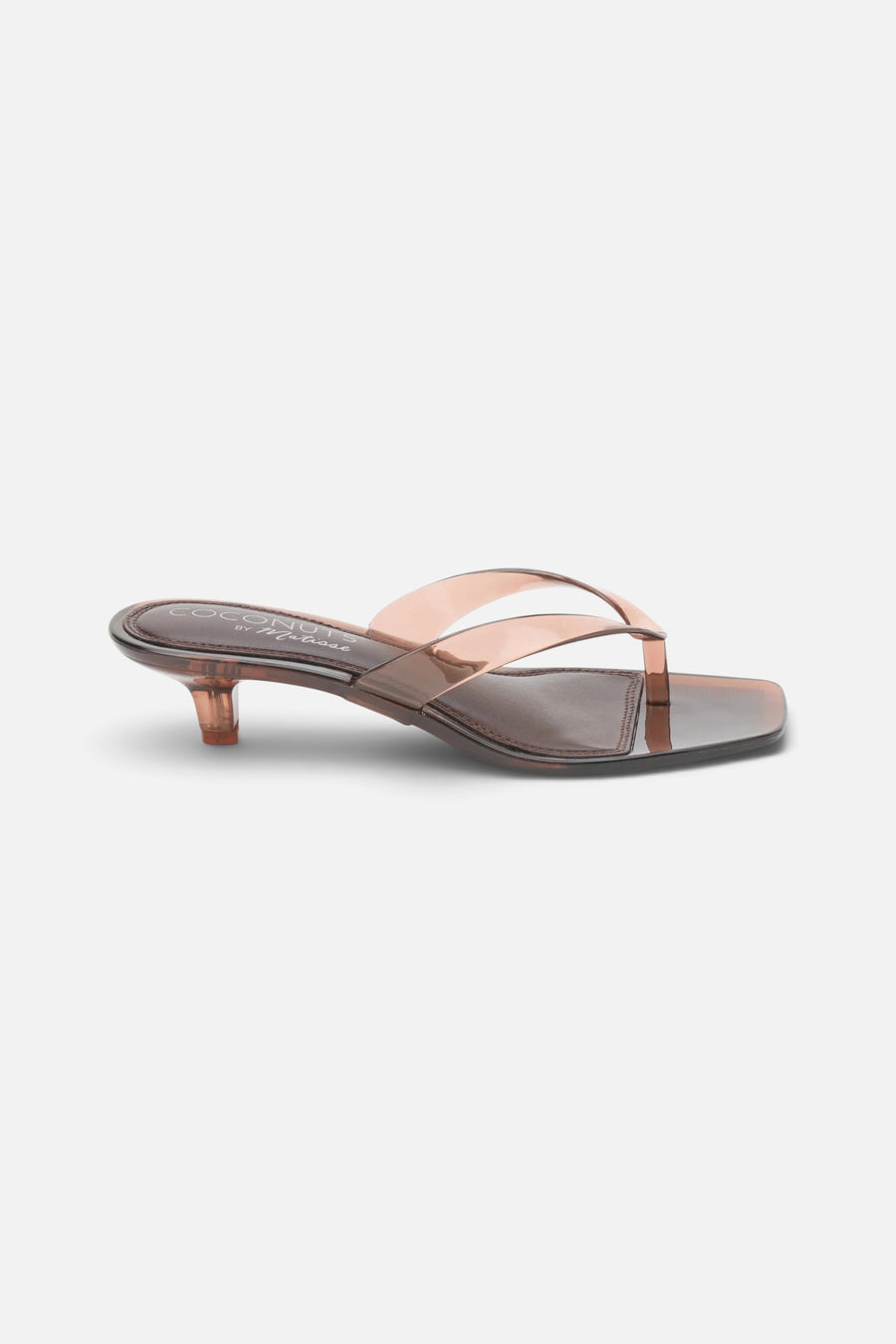 Matisse Margo Jelly Heeled Sandal in Brown – back view