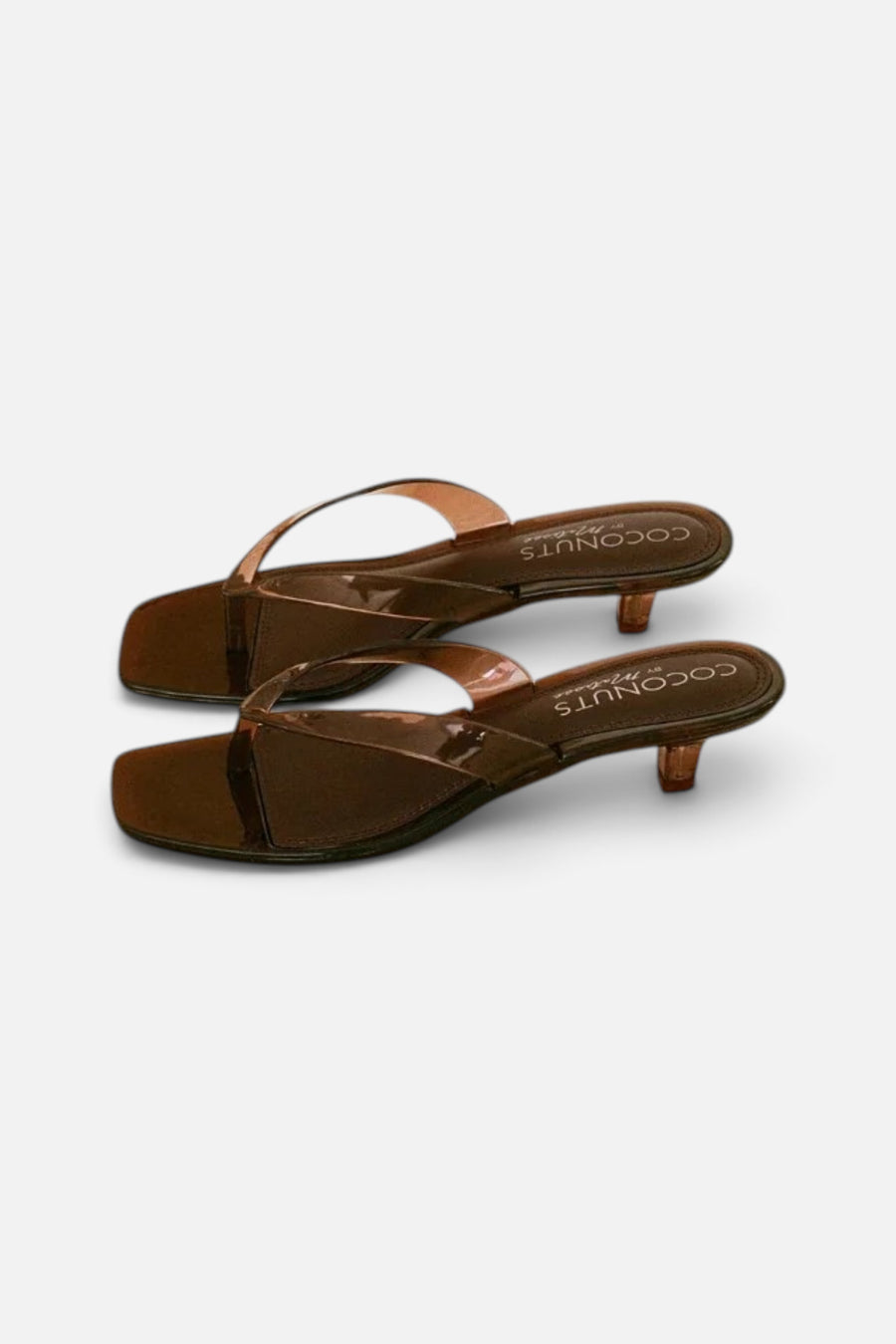 Matisse Margo Jelly Heeled Sandal in Brown – detail