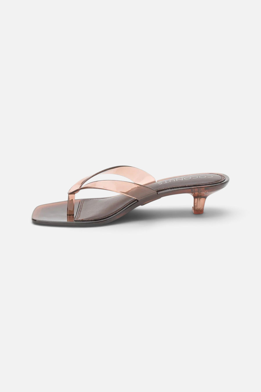 Matisse Margo Jelly Heeled Sandal in Brown – flat lay