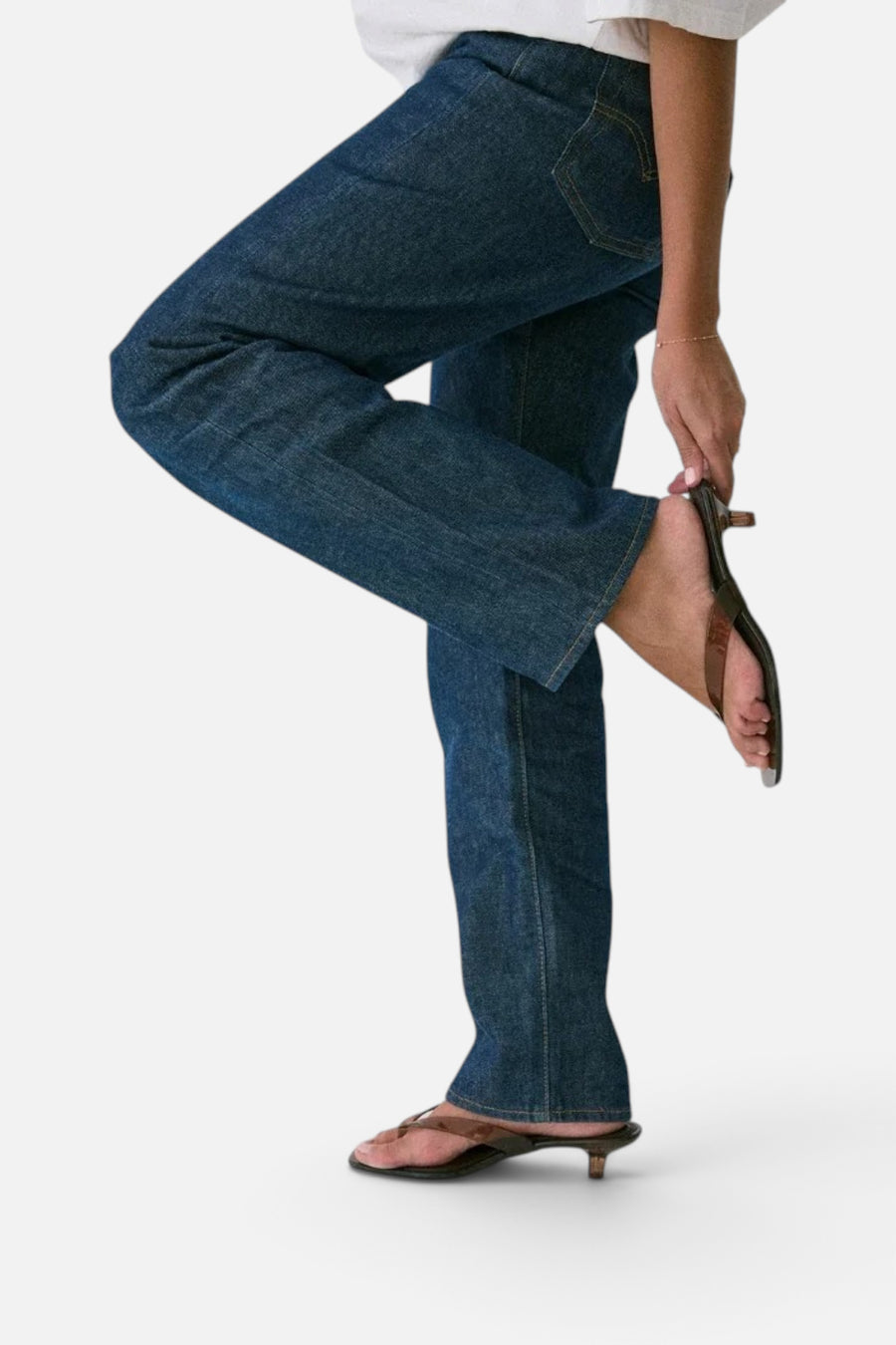 Matisse Margo Jelly Heeled Sandal in Brown – side view