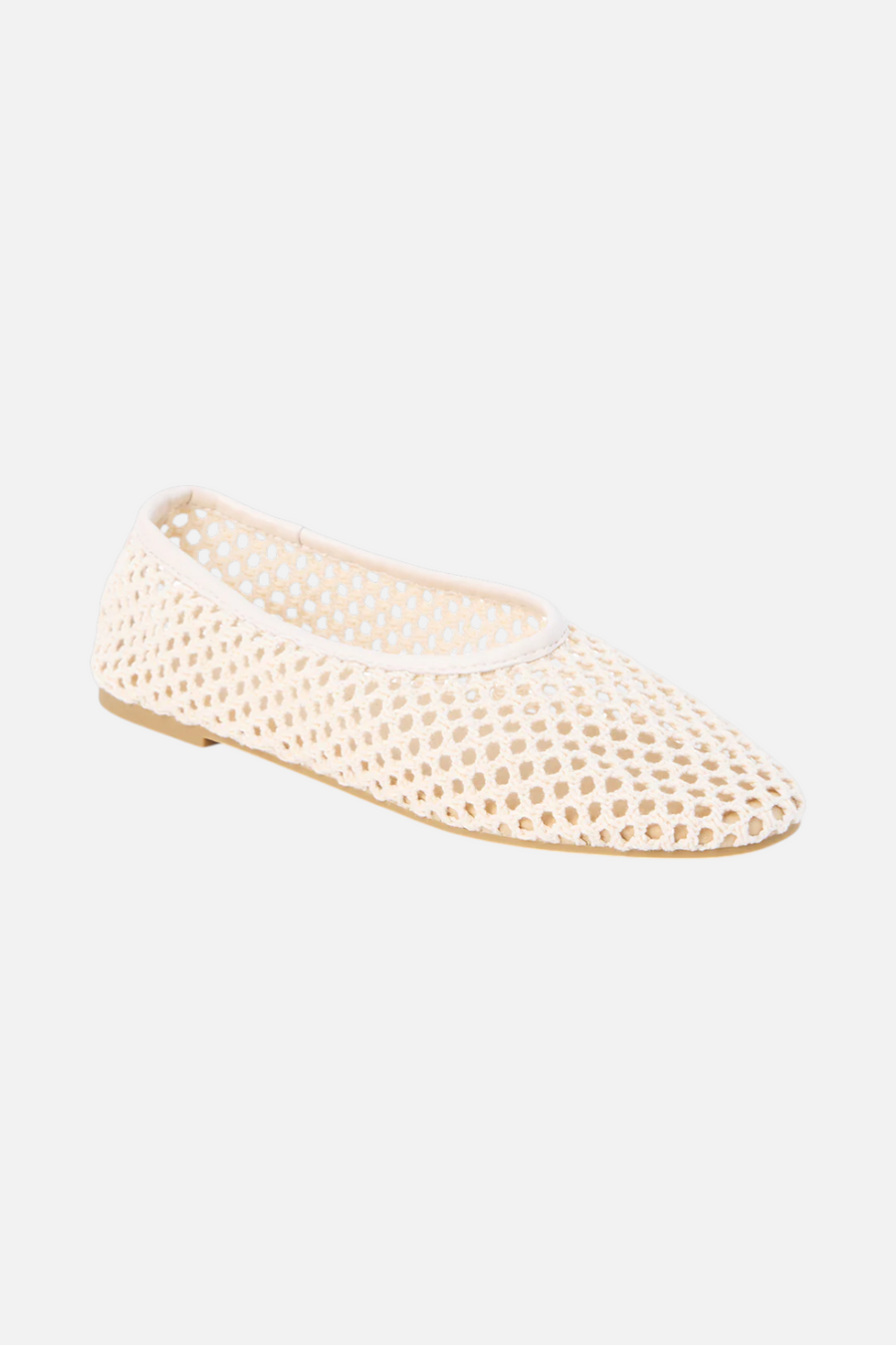 Matisse Marta Woven Flat in Ivory – back view