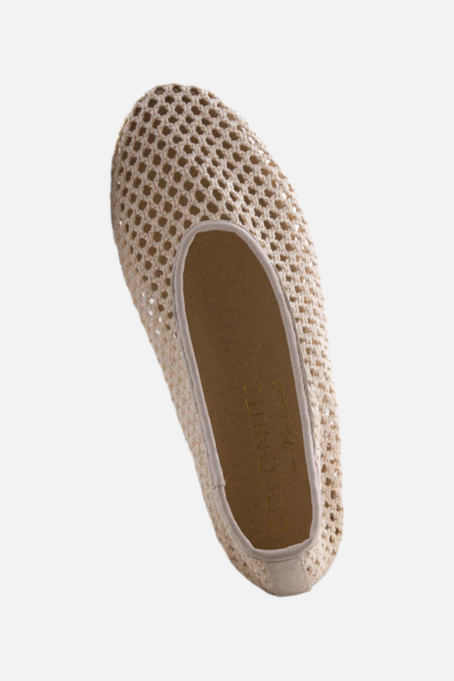 Matisse Marta Woven Flat in Ivory – side view