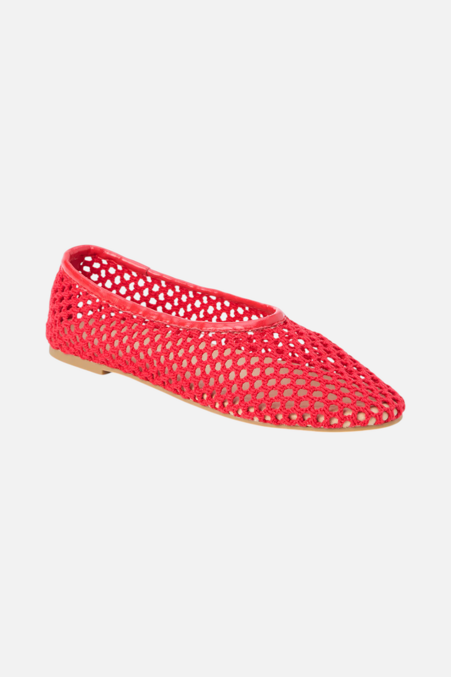 Matisse Marta Woven Flat in Red – back view