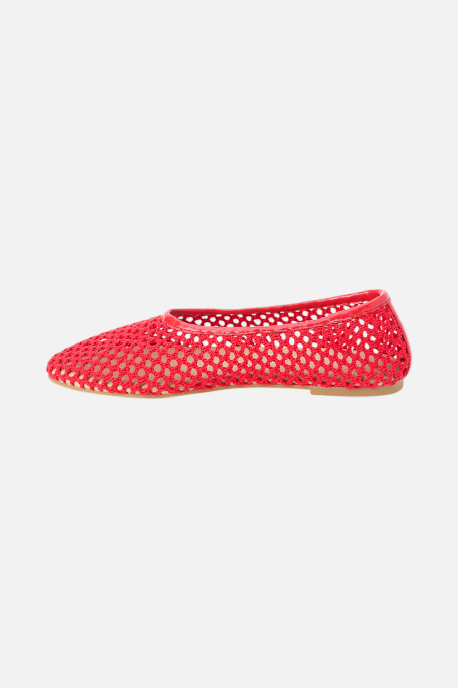 Matisse Marta Woven Flat in Red – side view