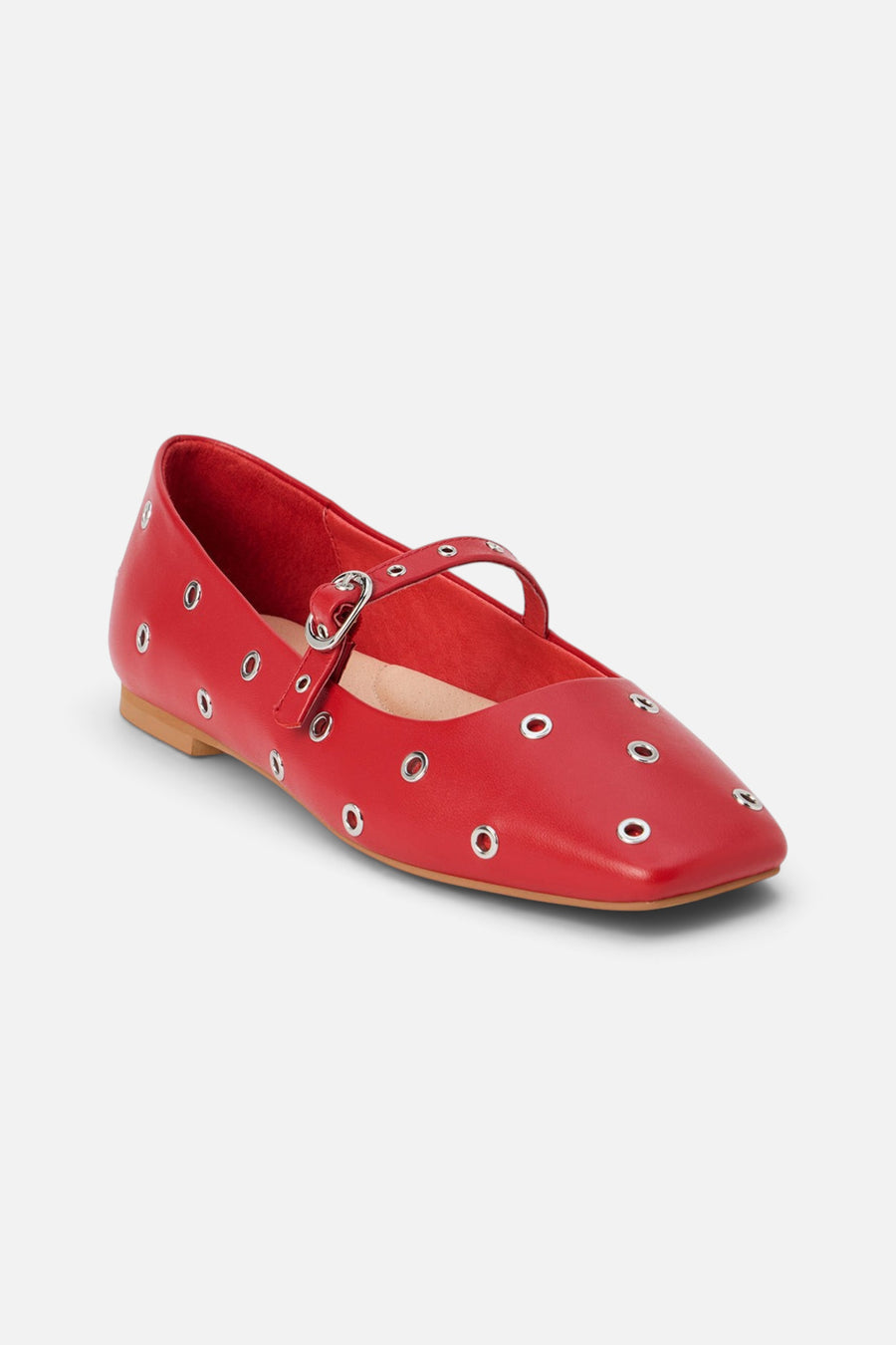 Matisse Mick Ballet Flat in Red – side view