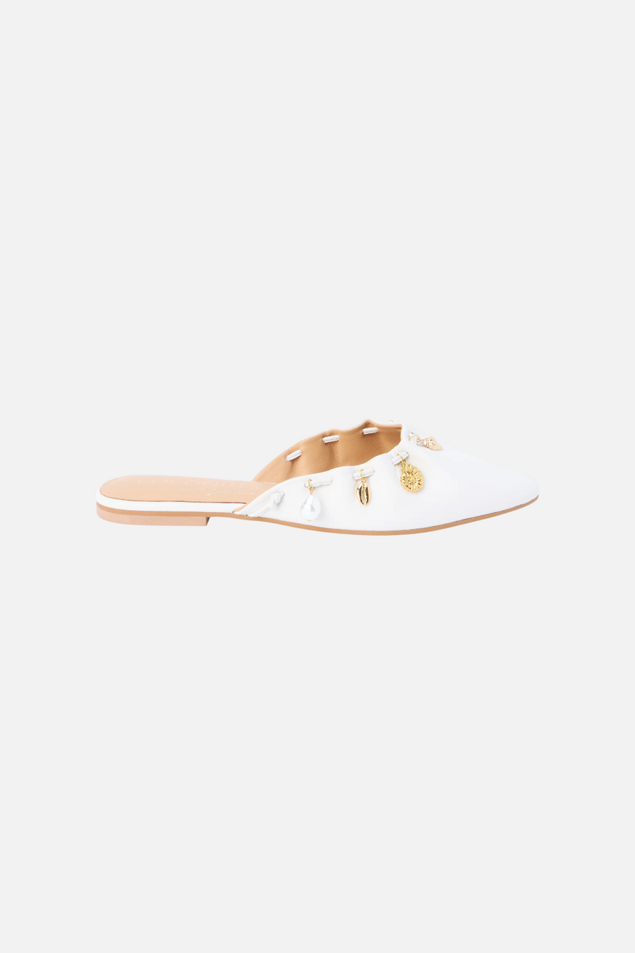 Matisse Monette Leather Mule in White – detail