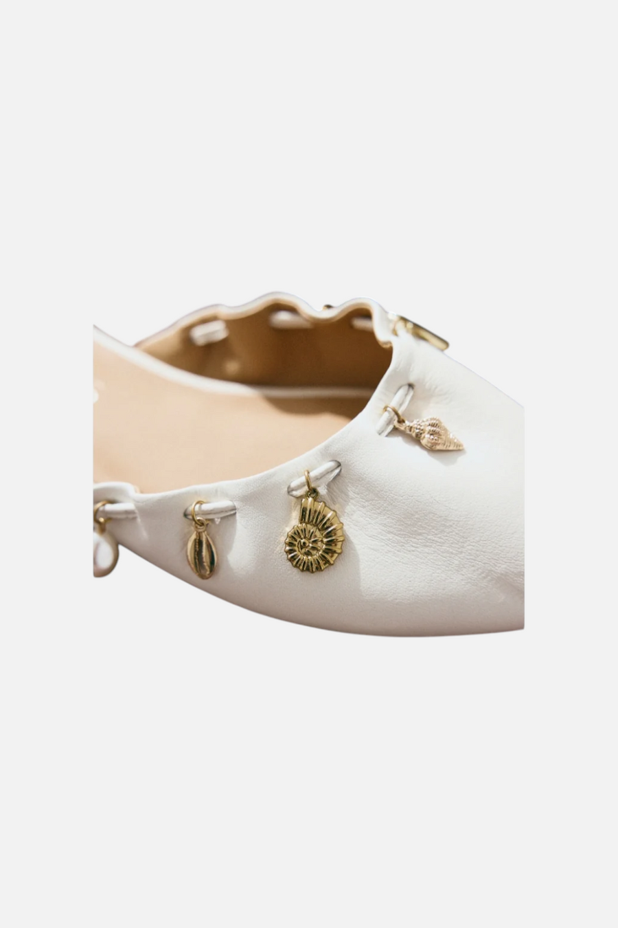 Matisse Monette Leather Mule in White – side view
