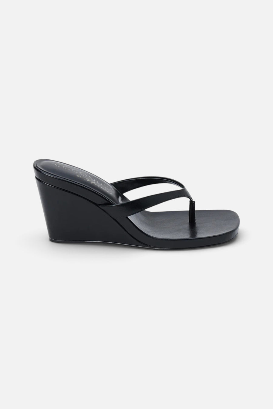 Matisse Murphy Wedge Sandal in Black – back view