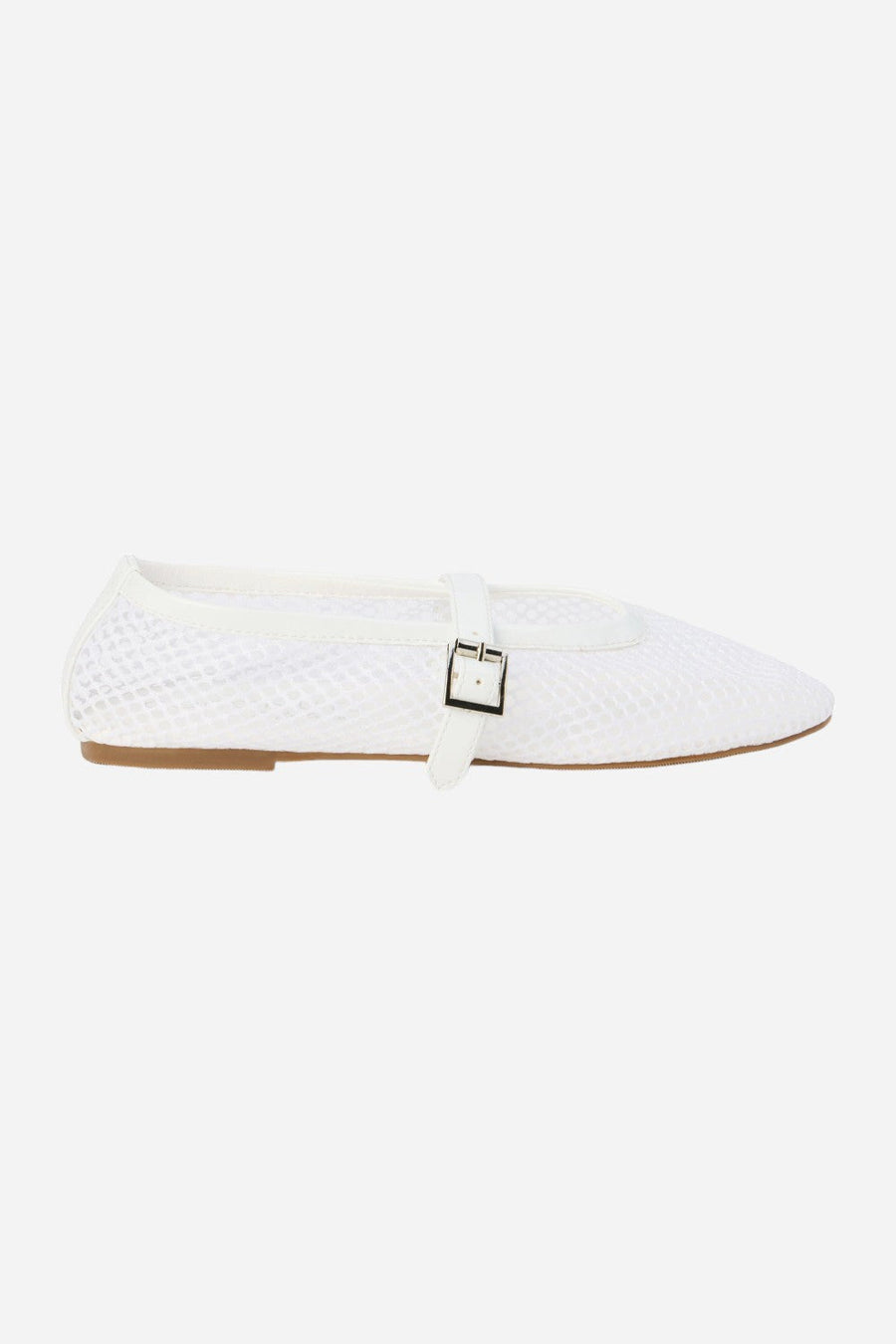 Matisse Nolita Ballet Flats in White – front view
