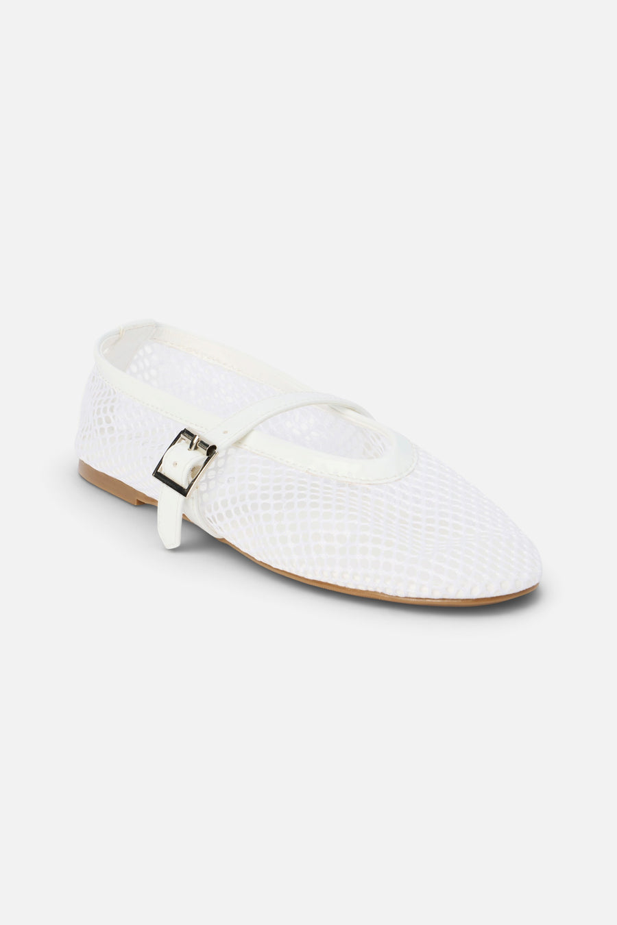 Matisse Nolita Ballet Flats in White – side view
