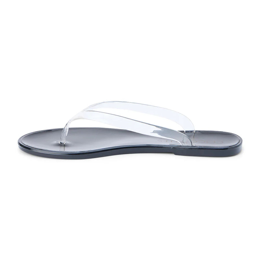 Matisse Olsen Flip Flop in Clear and Black – detail