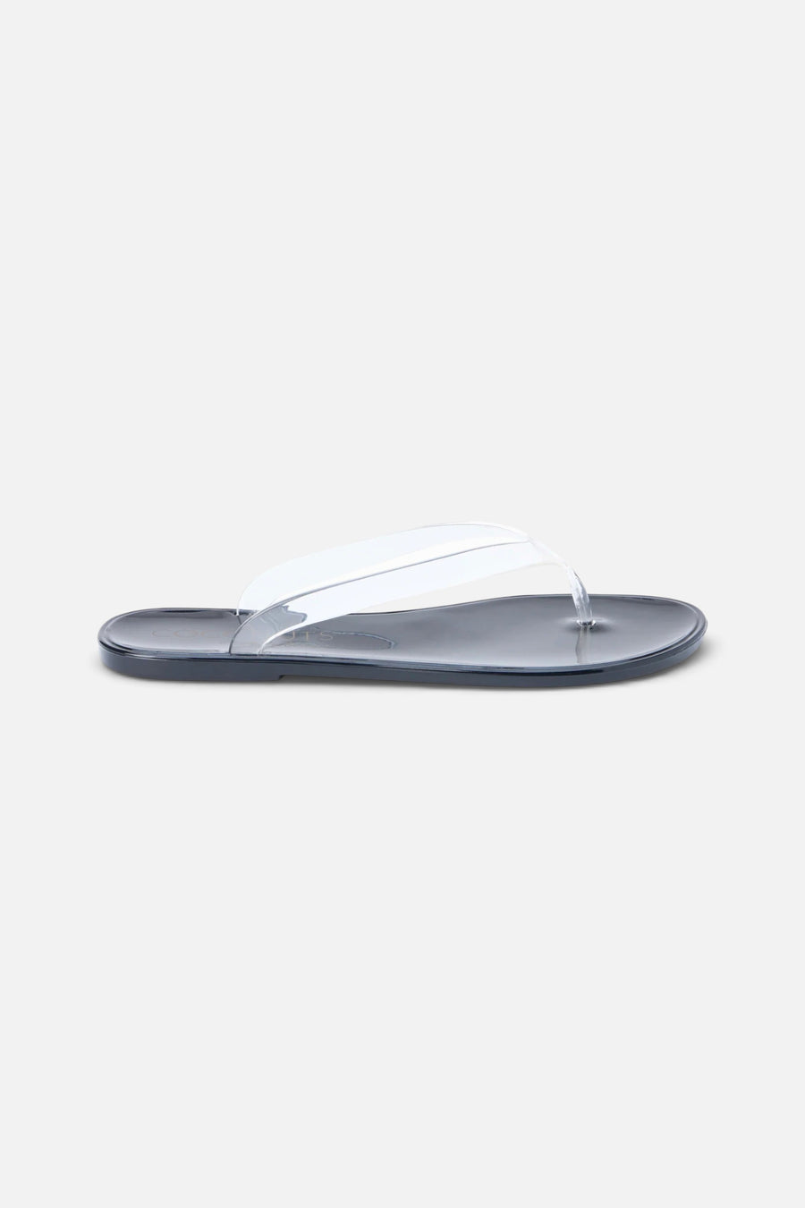 Matisse Olsen Flip Flop in Clear and Black – front view