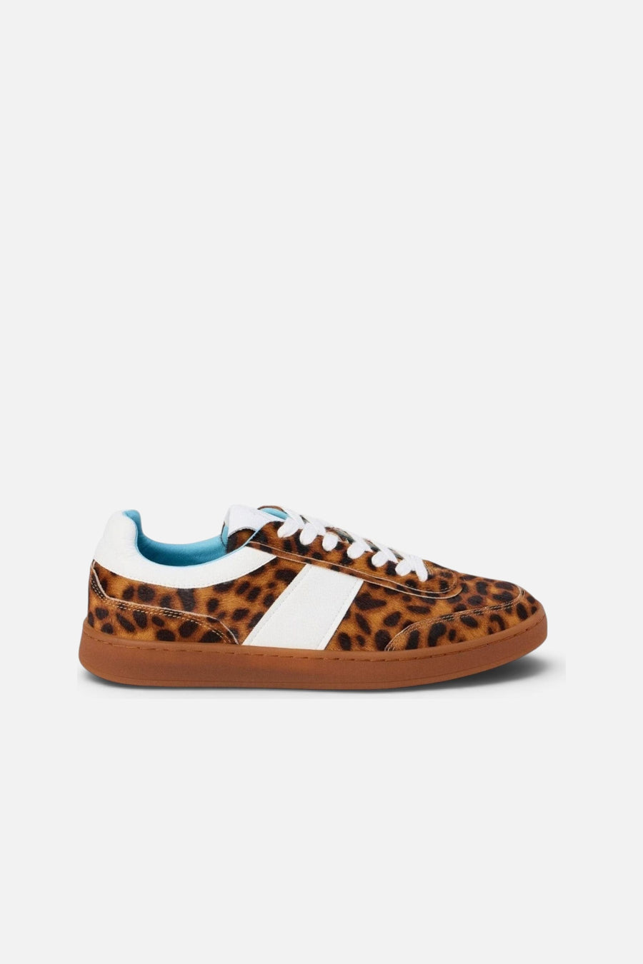 Matisse Quincy Low-Top Sneaker in Tan Leopard – side view