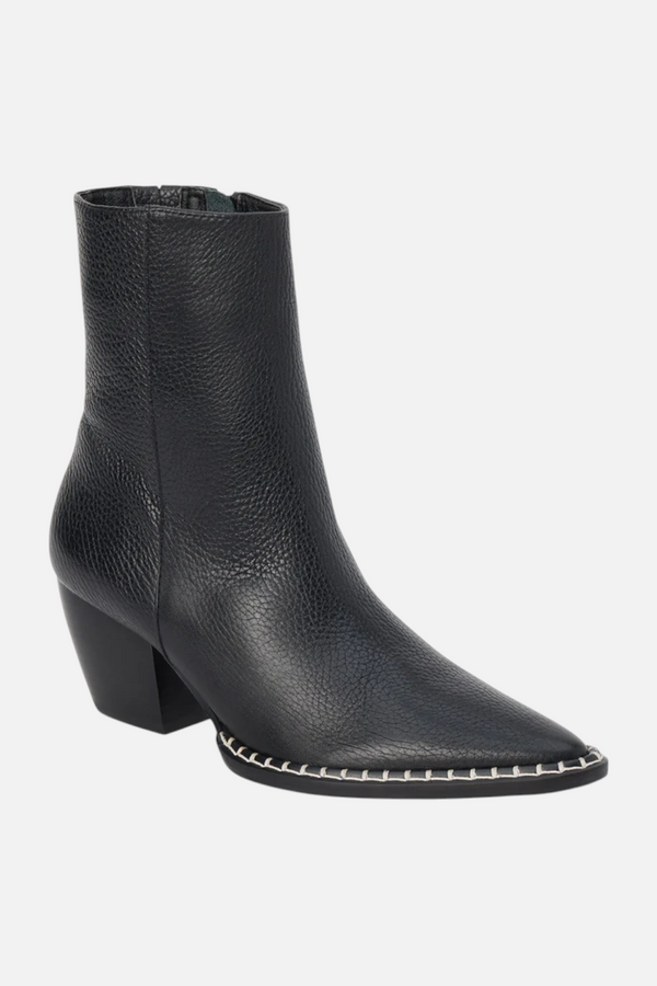 Matisse Women's Caty Western Bootie in Ebony Leather
