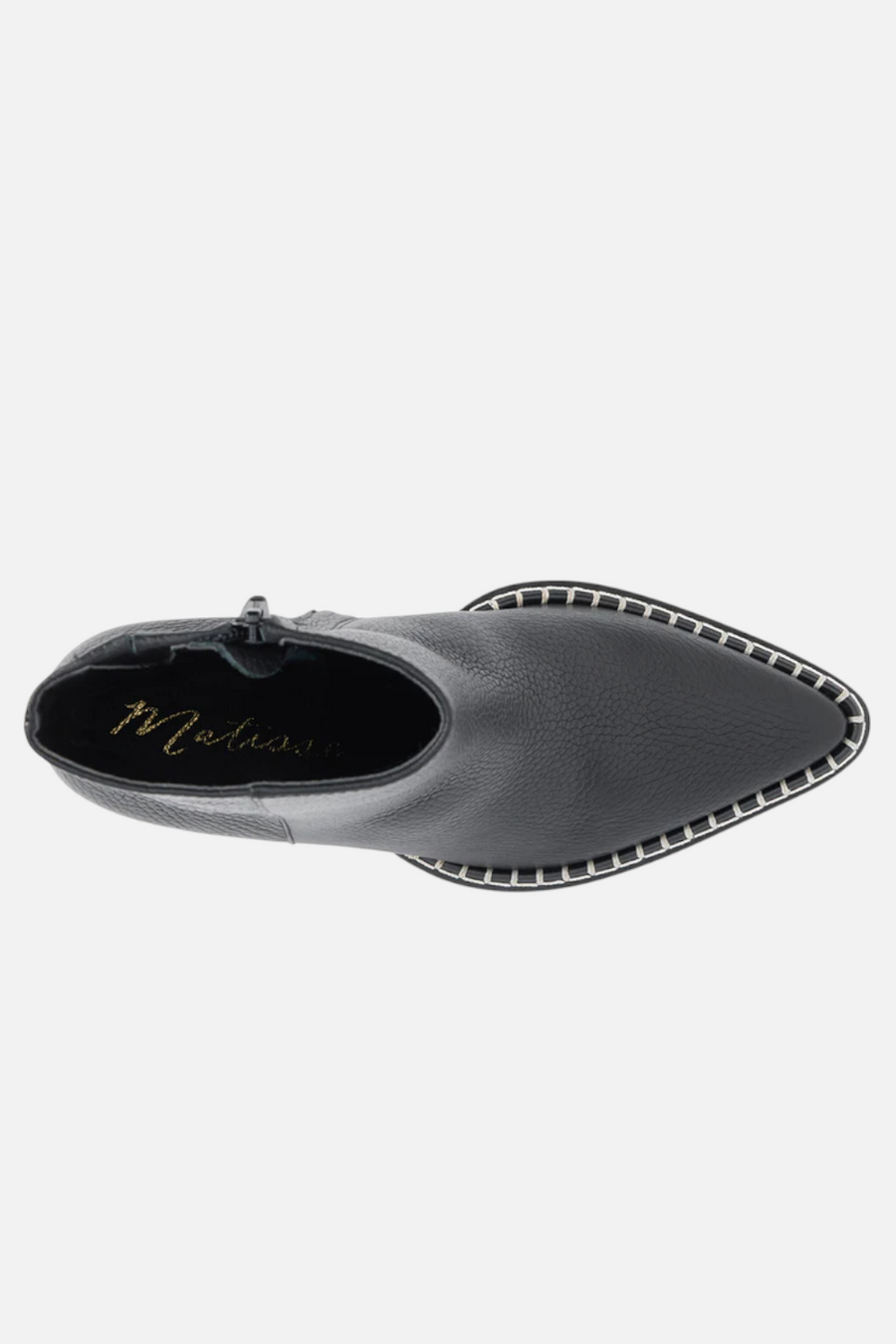 Matisse Women's Caty Western Bootie in Ebony Leather – side view