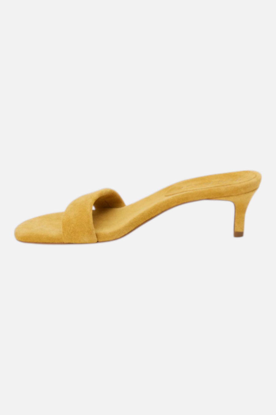 Matisse Women's Poppy Sandal in Marigold Suede – side view