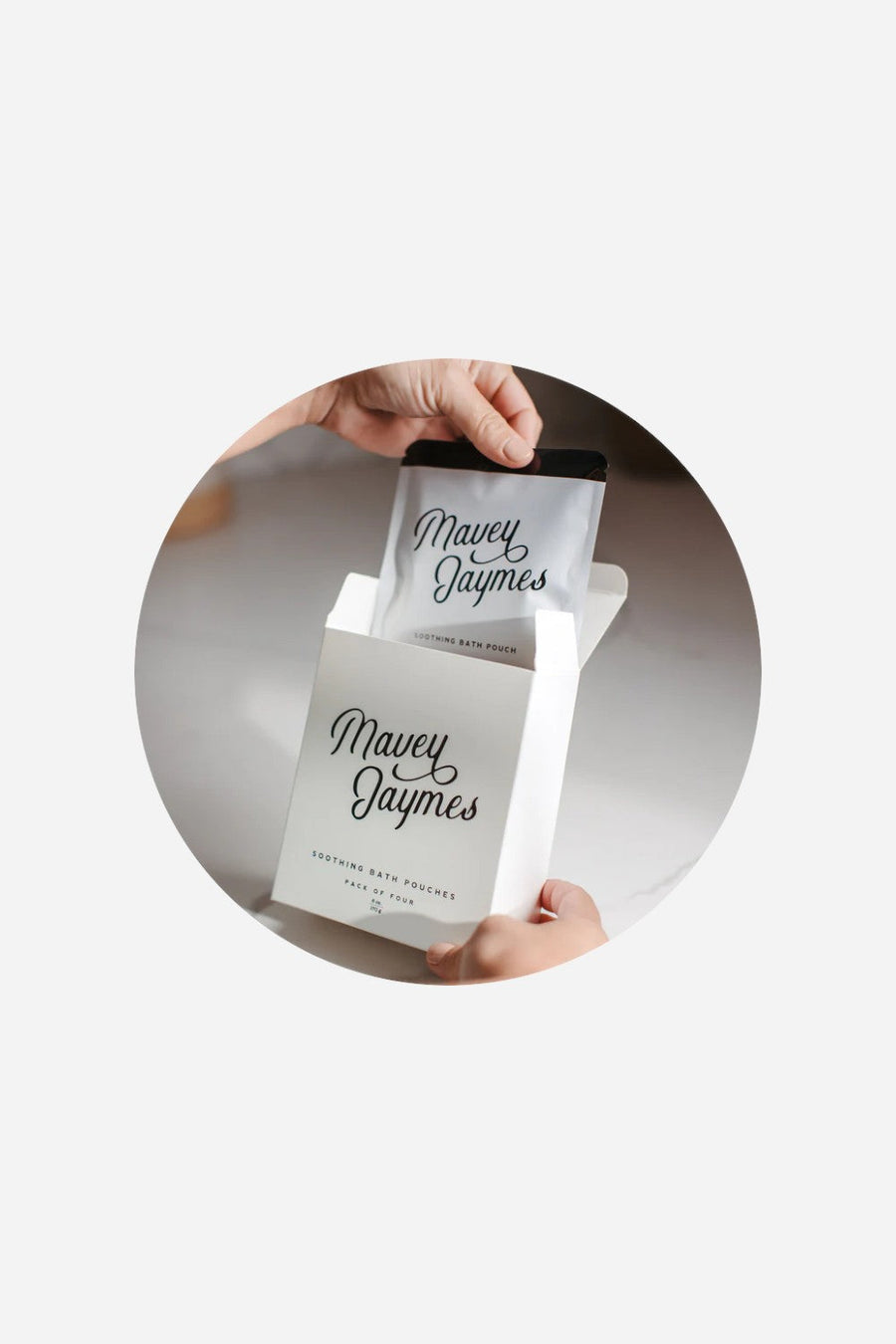 Mavey Jaymes Soothing Bath Pouches – side view