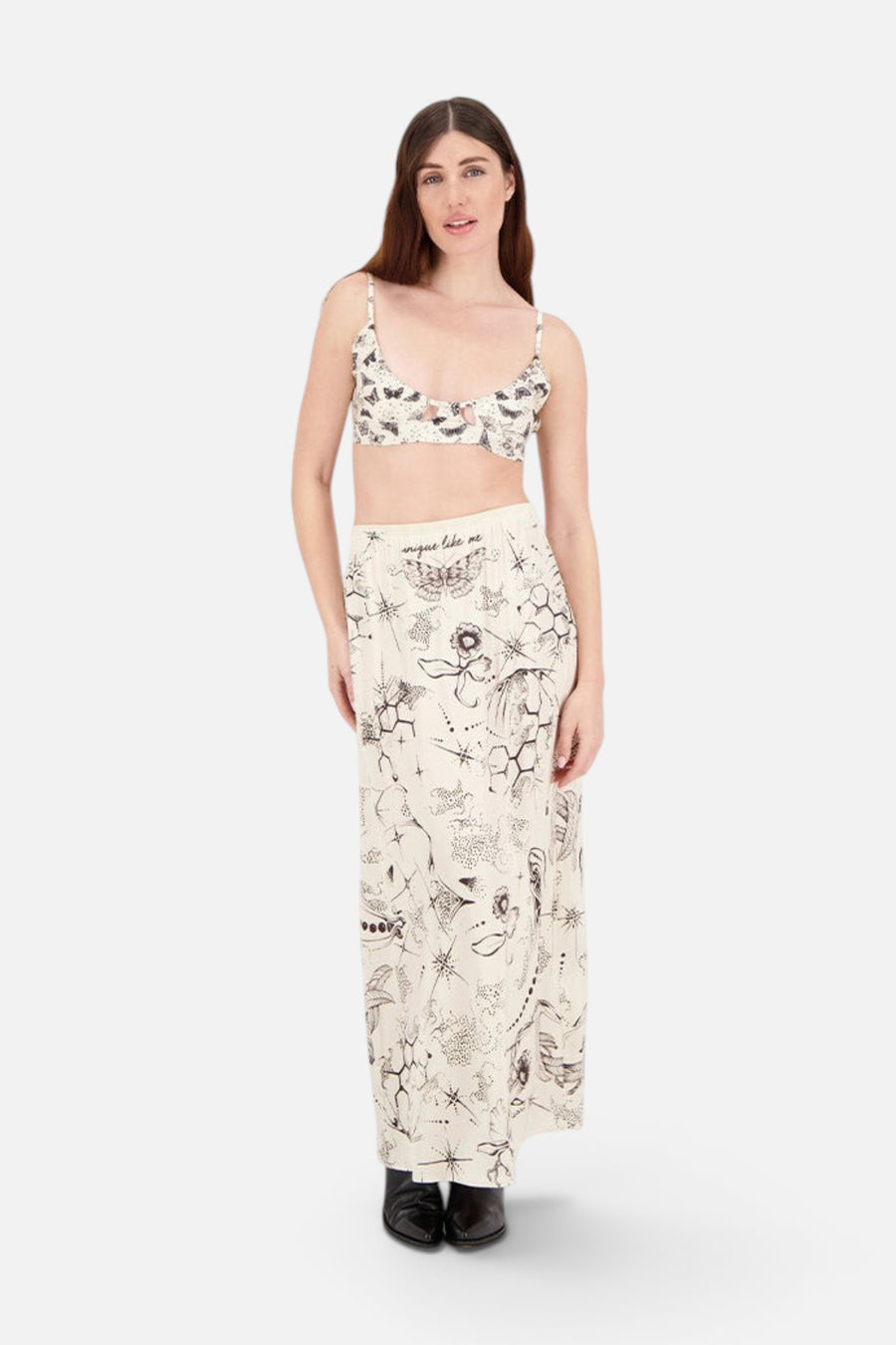 ME369 Anika Skirt in Tattoo – back view