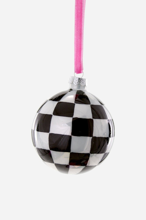 Medium Checkered Bauble Ornament