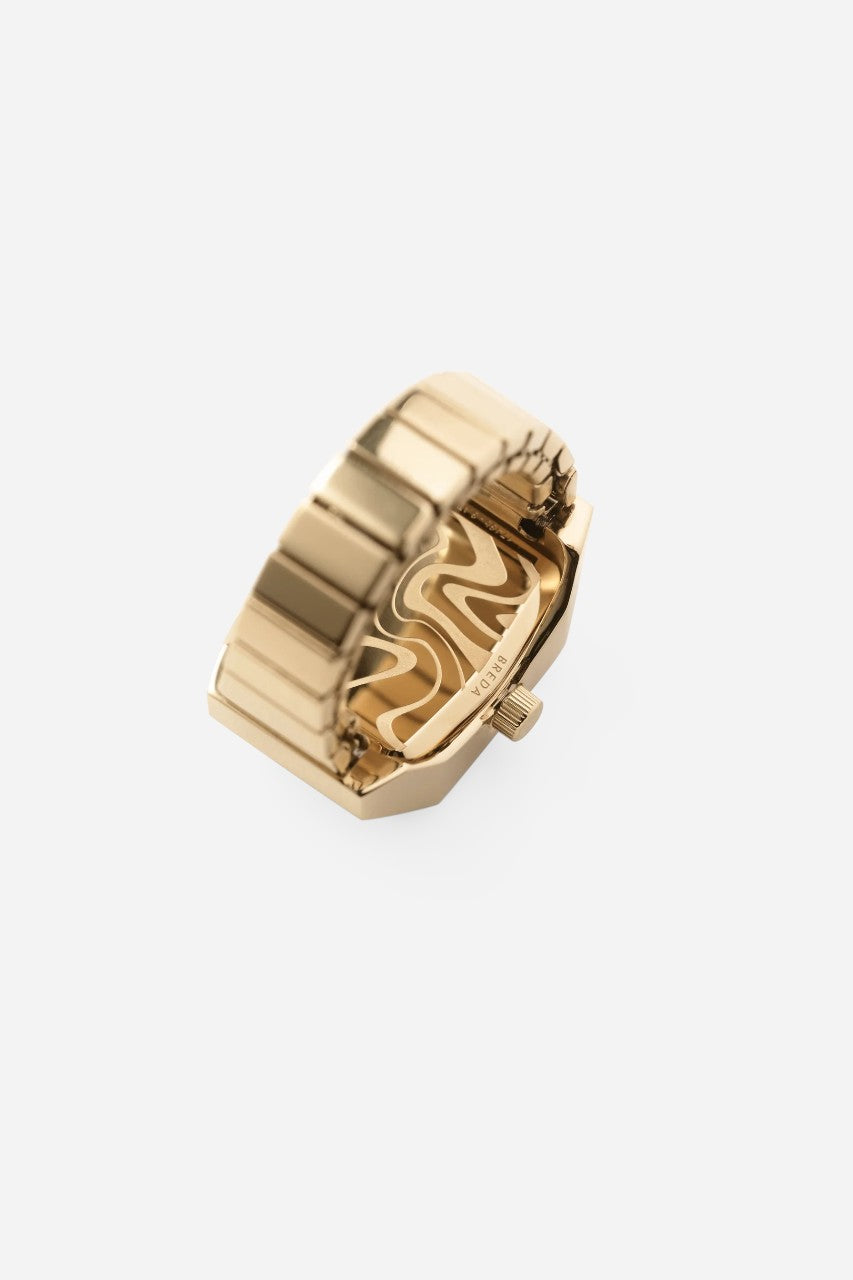 MEGHANI - Breda Dalmata Time Ring Gold – side view