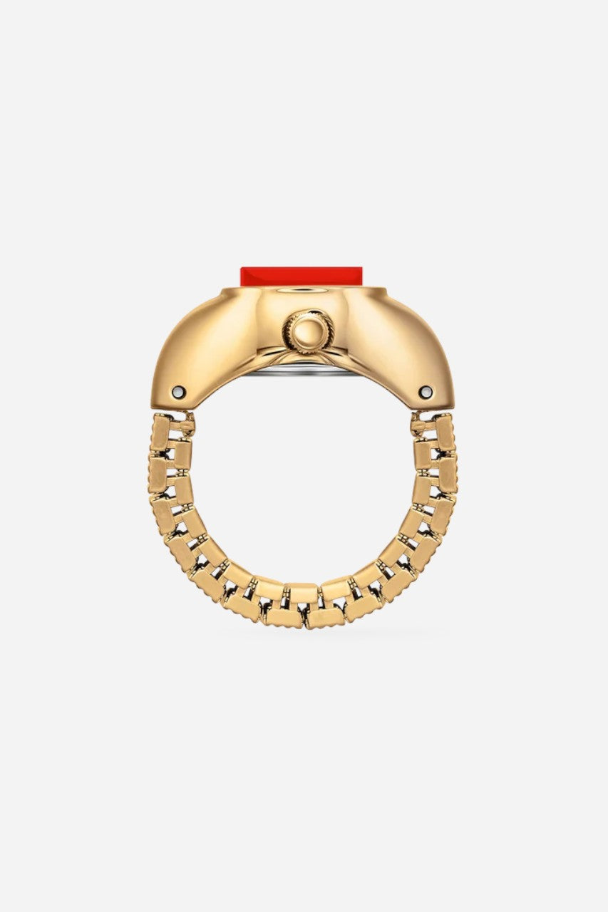 MEGHANI - Breda Nocturne Time Ring Deep Gold/Flame – side view