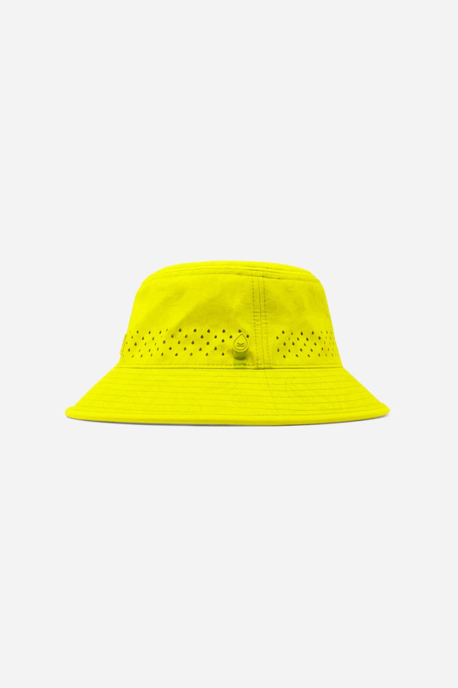 Melin Caddy Links Hydro Bucket Hat in Neon Yellow – back view