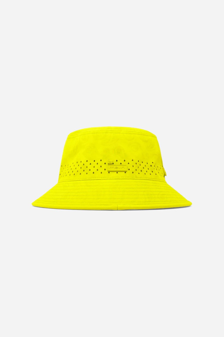 Melin Caddy Links Hydro Bucket Hat in Neon Yellow – side view