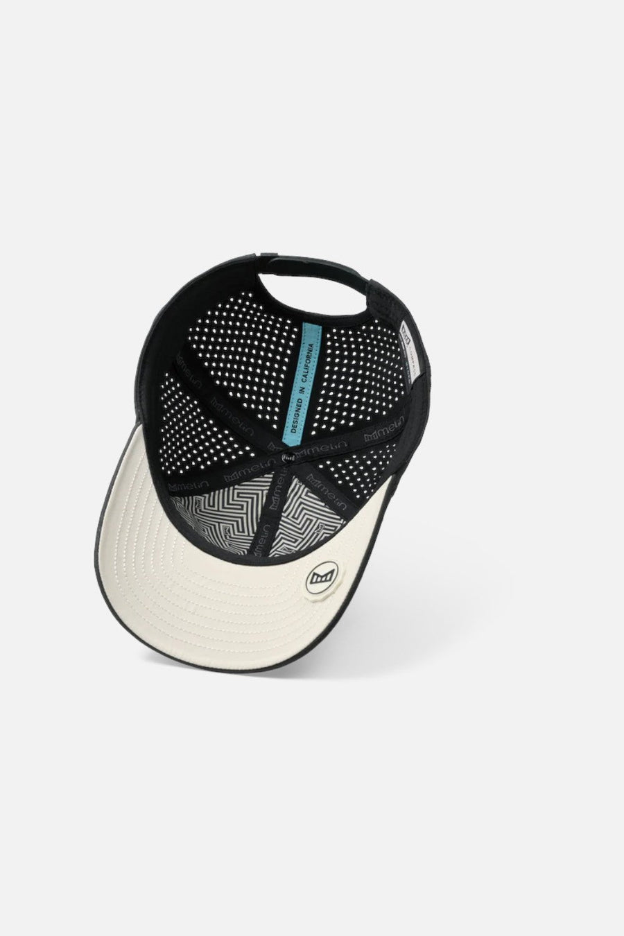 Melin Compass Hydro Cap in Faded Black – flat lay