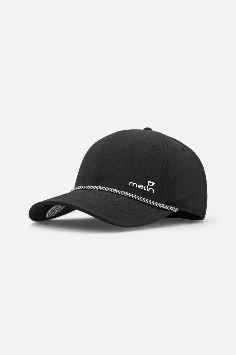 Melin Compass Links Hydro Hat in Black – front view
