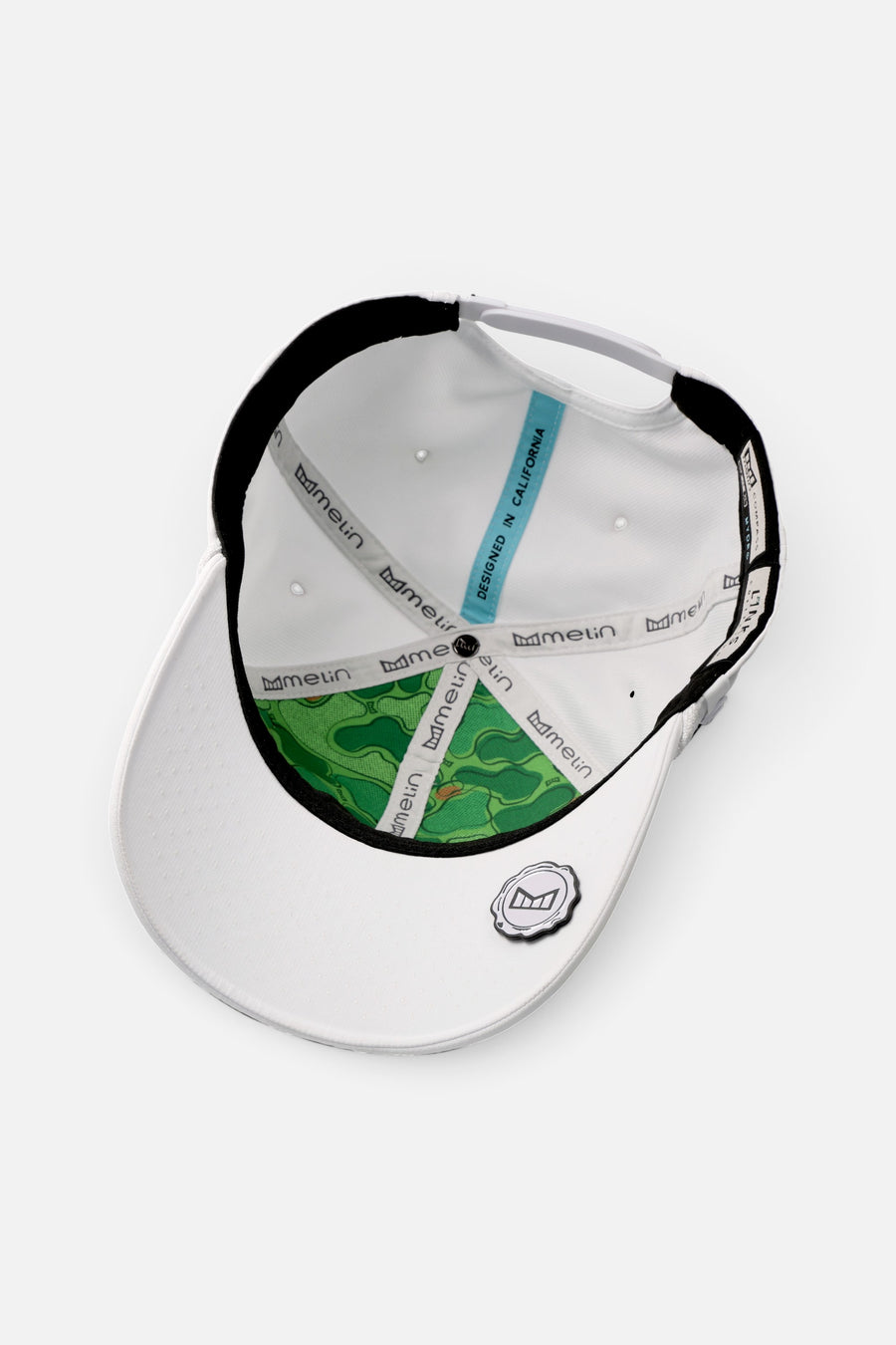 Melin Compass Links Hydro Hat in White – detail