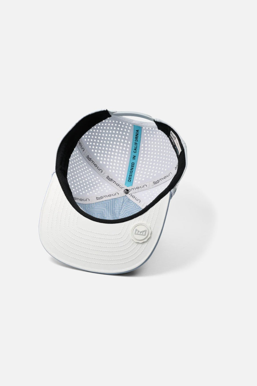 Melin Coronado Brick Hydro Cap in Clear Lake – flat lay