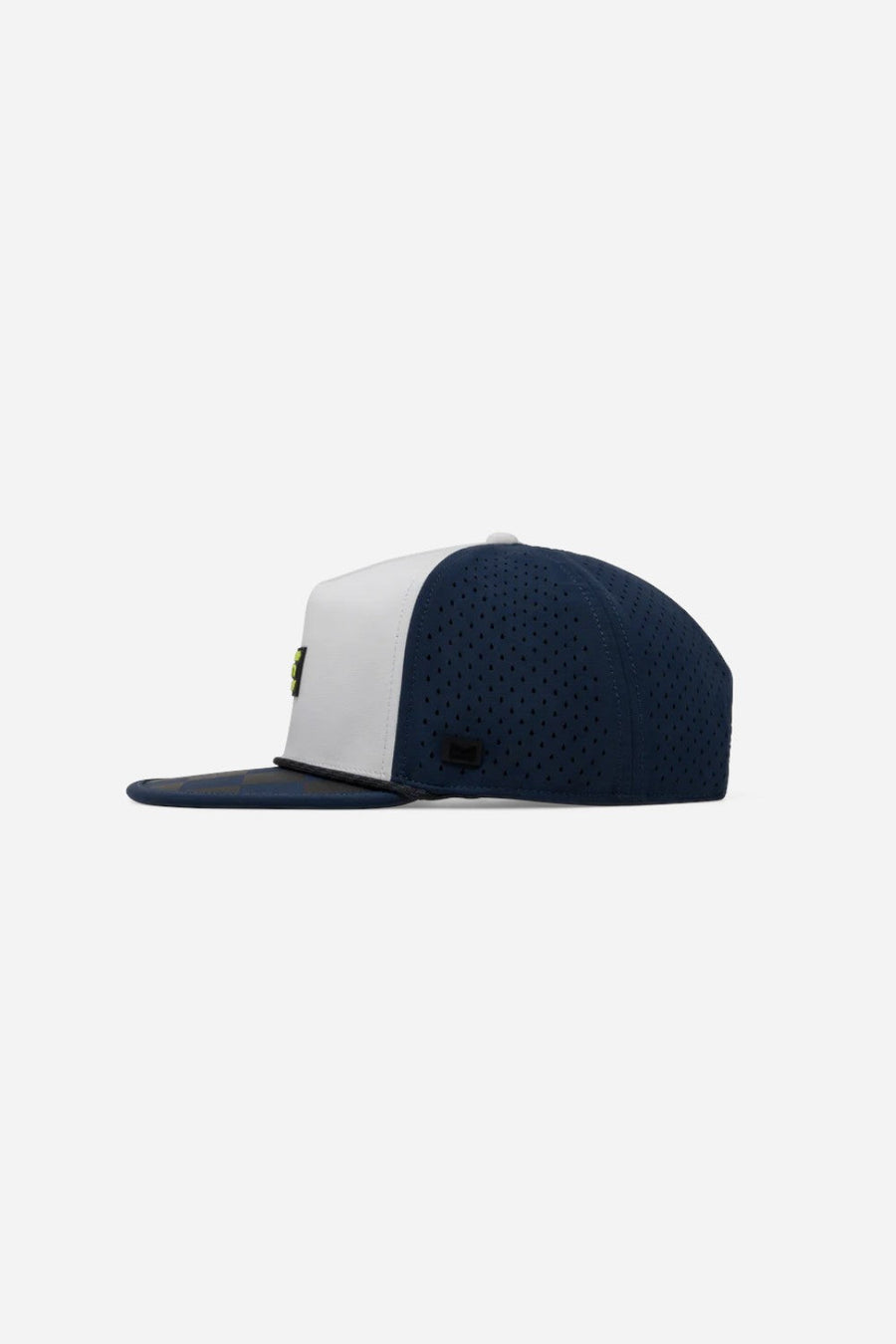 Melin Coronado Brick MPH Hydro Snapback Hat in Black Iris & White – side view