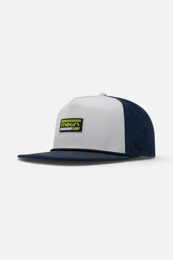 Melin Coronado Brick MPH Hydro Snapback Hat in Black Iris & White