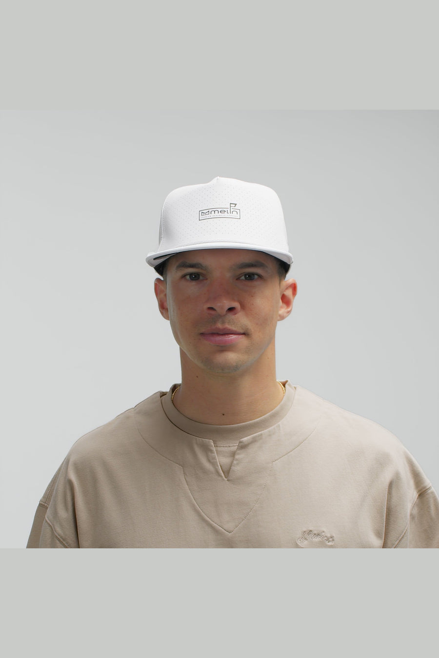 Melin Coronado Links Hydro Hat in White – on model