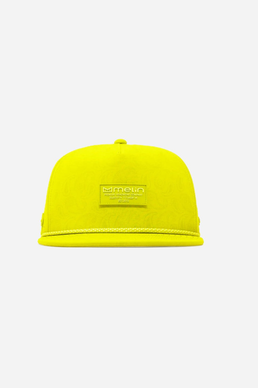 Melin Coronado Links Hydro Snapback Hat in Neon Yellow – back view