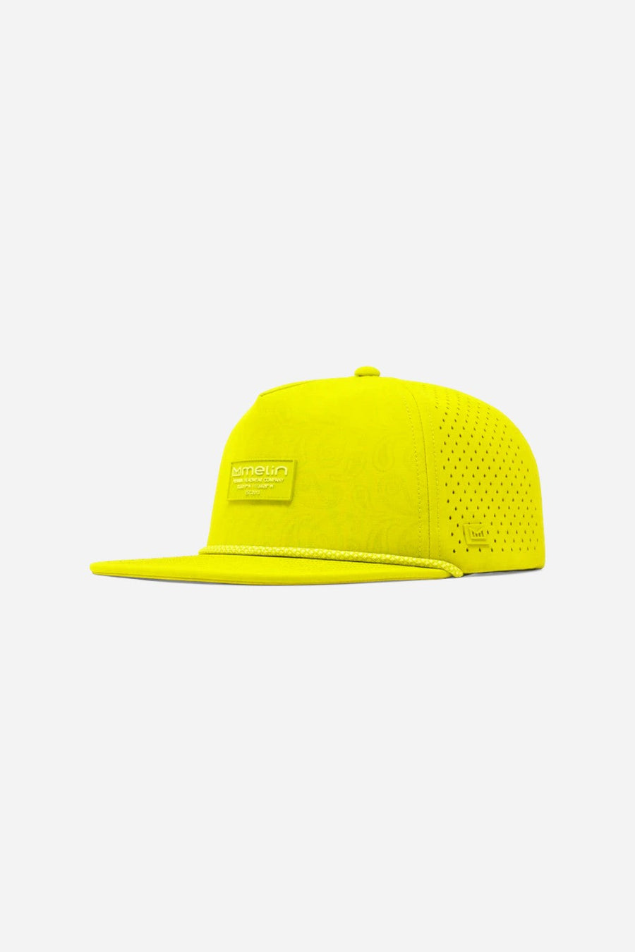 Melin Coronado Links Hydro Snapback Hat in Neon Yellow – front view